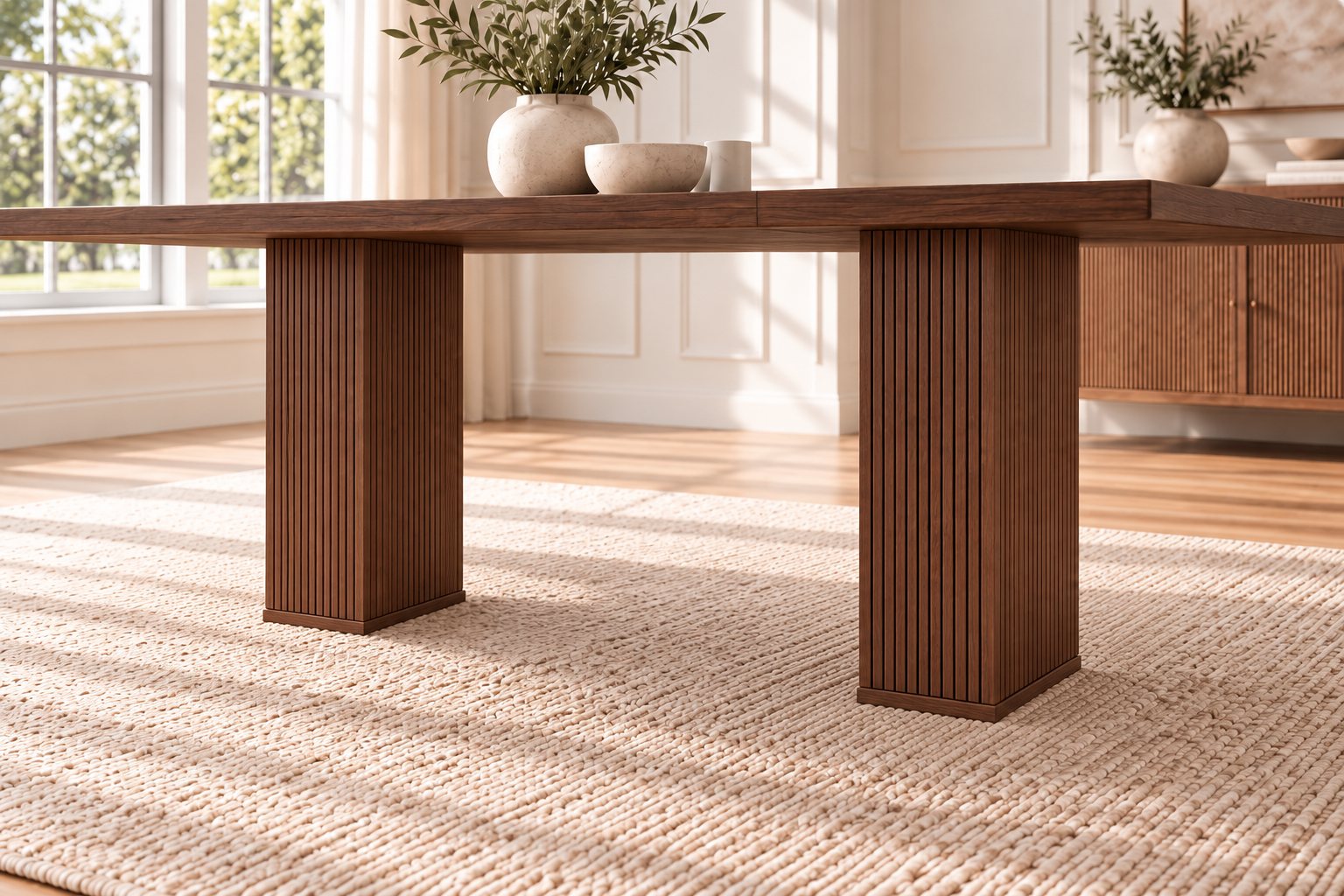 Fluted pedestal detail